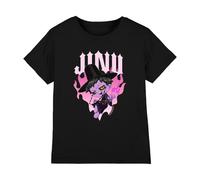 K-Pop Demon Hunters Unisex Kid's Kpop Hunters-Jinu Demon Heart Flames T Shirt, Black, 3-4 Jahre
