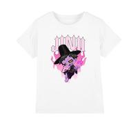 K-Pop Demon Hunters Unisex Kid's Kpop Hunters-Jinu Demon Heart Flames T Shirt, White, 3-4 Jahre