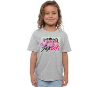 K-Pop Demon Hunters - Saja Boys Photo Frame Kids T Shirt, Heather Grey, 7-8
