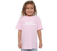 K-Pop Demon Hunters - White Logo Kids T Shirt, Light Pink, 9-11