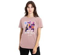 K-Pop Demon Hunters Women's Huntrix It's My Birthday Group Ladies T Shirt, Pink, X-Large, XL