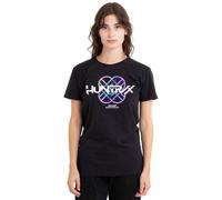 Netflix Women's Kpop Demon Hunters Huntrix Huntrx Pastel Logo T-Shirt, Black | Size: Medium Netflix Black M