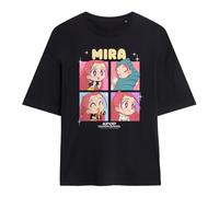 K-Pop Demon Hunters Womens Kpop Huntrix Mira Chibi Boxes Ladies Oversized T-Shirt, Black, S UK