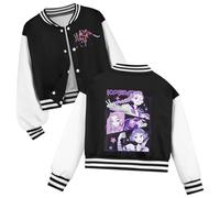 K Pop Demons Hunter Bomber Jacket for Girls Button Placket Casual Long Sleeved Sports Jacket Coat