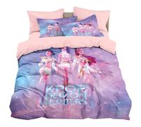 K Pop demons hunters Bedding Single Size Duvet Cover Sets Soft Printed Bedding Set Brushed Microfiber Duvet Covers with Pillowcases k pops demons Hunters