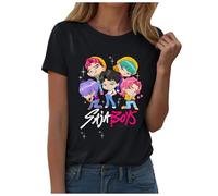 K-Pop Demons Hunters Women's Cute Derpy Tiger Cartoon Ladies T Shirt Kpop D-Demons H-Hunters T-Shirt for Women Halloween Costume Fancy Dress Huntrix Huntr/X Hip Hop Streetwear Tshirt Cosplay