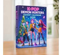 K-pop Demons Merch Toys Advent Calendar 2025: 24 Days of Surprises Countdown Calendars, Includes 24PCS Collectible Dolls Mini Figures Toys Keyring Ornaments, Christmas Decorations Gifts for Kids