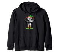 K-Pop Elf Matching Family Group Christmas Party Pyjamas Zip Hoodie