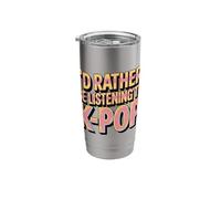 K-Pop Fandom Retro Typography Design Stainless Steel Insulated Tumbler