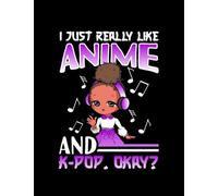 K Pop Gifts Anime K Pop African American Black Girl: Notebook 8.5x11 in