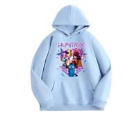 K-pop h-Hunters Boys' and Girls' Hooded Sweatshirts, Children's Anime Print Fashion Hoodies, Kids' Clothing,Blue,150cm