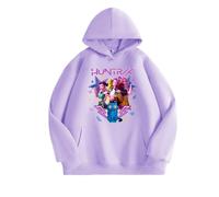 K-pop h-Hunters Boys' and Girls' Hooded Sweatshirts, Children's Anime Print Fashion Hoodies, Kids' Clothing,Purple,150cm