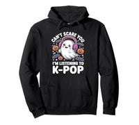 K-Pop Halloween T-Shirt - Ghost Listening to K-Pop Fandom Pullover Hoodie