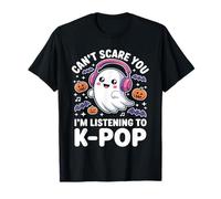 K-Pop Halloween T-Shirt - Ghost Listening to K-Pop Fandom T-Shirt