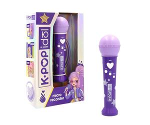 K POP IDOL Musical Toy K-pop Inspired Microphone with Voice Recording and Built-in Sounds for Realistic Performance Experience Ages 3+