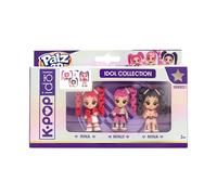 K-POP IDOL PALZ 3D Pack of 3: Rina, Minji, Mina Collectible Figures Highly Articulated and with Interchangeable Hair Toy for Children from 3 Years