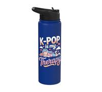 K-Pop is My Therapy Pastel Vibes Fans Stainless Steel Insulated Water Bottle