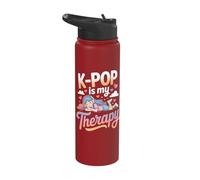 K-Pop is My Therapy Pastel Vibes Fans Stainless Steel Insulated Water Bottle