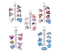 K Pop Keychain, Double-Sided Keychains Merch Set Anime Figure Themed Cosplay Birthday Gifts for Fans Collecting(5PCS)
