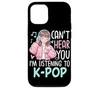 K-Pop Listening Girl Korean Pop Music Anime Style Case for iPhone 12/12 Pro