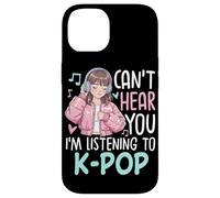 K-Pop Listening Girl Korean Pop Music Anime Style Case for iPhone 14