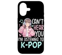K-Pop Listening Girl Korean Pop Music Anime Style Case for iPhone 17
