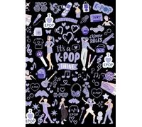 K-Pop Notebook: Colourful notebook with sticker-style graphics | For K-Pop fans of all ages | For notes, ideas, song lyrics, to-do-lists | A4 size | 120 pages, lined