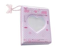 K-pop Photocard Binder, Photo Card Holder Book Clear Small Photo Album, Love Heart Hollow K-pop Photo Card Binder With Lovely Pendant, Portable High Capacity Scrapbook Card Holder,for Photo Collection