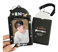 K-POP Photocard Holder Black Minimalist and High-End Enhype Card Sleeve Simple Card Cover Suitable for Storing 3~3.5-in Celebrity Album Cards (En)