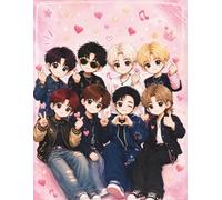 K-Pop Pink Dreams: An 8.5 x 11 College-Ruled Notebook for School, Notes, Writing, and Journaling