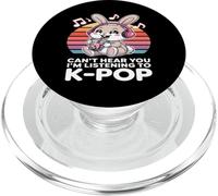 K-Pop Rabbit T-Shirt - Can't Hear You I'm Listening To K-Pop PopSockets PopGrip for MagSafe