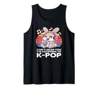 K-Pop Rabbit T-Shirt - Can't Hear You I'm Listening to K-Pop Tank Top