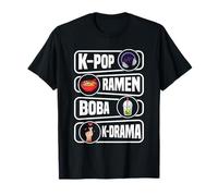 K-pop Ramen Boba K-Drama Lovers Funny Bubble Tea Kpop Kdrama T-Shirt
