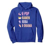 K-Pop Ramen Bubble Tea Boba Japanese Noodles Bowl Kpop Pullover Hoodie, Adult Unisex, Royal Blue, Small