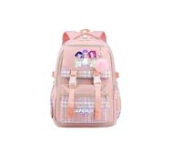 K-Pop School Backpack with Rumi/Mira/Zoey Design, Cool School Bag for Teens, Lightweight & Stylish for School, University & Travel, New Pink, norm