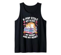 K-Pop Stole My Sleep My Money and My Heart Kawaii Cat Lover Tank Top