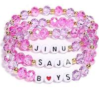 K Pops DemOn-Hunters Merch Move Inspired Bracelets Teenage Girl Gifts Stretch Friendship BFF Couples Beaded Bracelets Christmas Stocking Stuffers Gifts for Fans