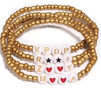 K Pops DemOn-Hunters Merch Move Inspired Bracelets Teenage Girl Gifts Stretch Friendship BFF Couples Beaded Bracelets Christmas Stocking Stuffers Gifts for Fans