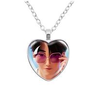 K Pops Demons H-Hunters Necklace Hun trix Ru mi Sa ja Boys De rpy Ti ger K-pop D-Demon H-Hunters Merch Heart Pendant Necklace Accessories for Fans, Women, Girls