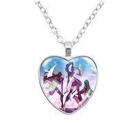 K Pops Demons H-Hunters Necklace Hun trix Ru mi Sa ja Boys De rpy Ti ger K-pop D-Demon H-Hunters Merch Heart Pendant Necklace Accessories for Fans, Women, Girls