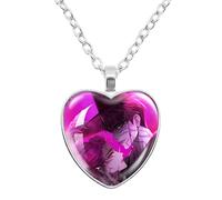 K Pops Demons H-Hunters Necklace Hun trix Ru mi Sa ja Boys De rpy Ti ger K-pop D-Demon H-Hunters Merch Heart Pendant Necklace Accessories for Fans, Women, Girls