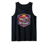 K-Power Car Engine Retro Synthwave Automotive Tank Top