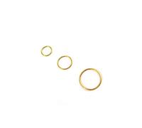K.R.A.R-Collection 18k Gold Plated Nose Ring Septum Hoop Cartilage Tragus Helix Eyebrow Piercing 8mm 10mm 12mm 18g 20g 22g (22G(0.6mm) x 8mm) - (1189)
