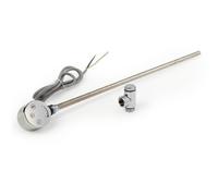 K-RAD Thermostatic 600W Towel Rail Radiator Heating Element Dual Fuel Kit - Chrome - Te600C