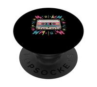 K Retro Cassette Tape 80s 90s Mixtape Music Vibes PopSockets Adhesive PopGrip