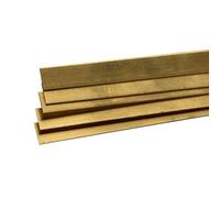 K&S Precision Metals 9709 Brass Strip, 0.016" Thickness x 1/4" Width x 36" Length, 5 pcs per box, Made in USA