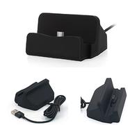 K-S-Trade Dockingstation For Nokia T20 Wi-Fi USB Type C Dock Compatible With Nokia T20 Wi-Fi, Black | Type-C Smartphone Charging Station Docking Station With USB 2.0 Data Cable -