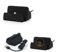 K-S-Trade Dockingstation For Oppo A36 Docking Station Compatible With Oppo A36 Micro USB Desktop Dock Charger Charging Stand Cradle Black 1x