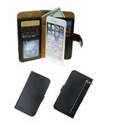 K-S-Trade Protective Case For Blackberry Motion Wallet Case Protective Pocket Compatible With Blackberry Motion, Black, Artificial Leather Fully Functional Torrent Smartphone Protection Cover Bag