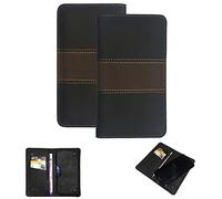 K-S-Trade Protective Case For Doogee N100 Mobile Case Compatible With Doogee N100 Wallet Case Bookstyle Cover Protective Sleeve Mobile Phone Pouch Wallet Pocket Artificial Leather Snapcase Dark Brown,